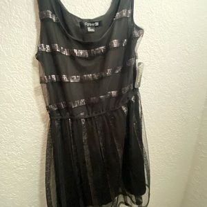 black dress with lace and sequins. NWT